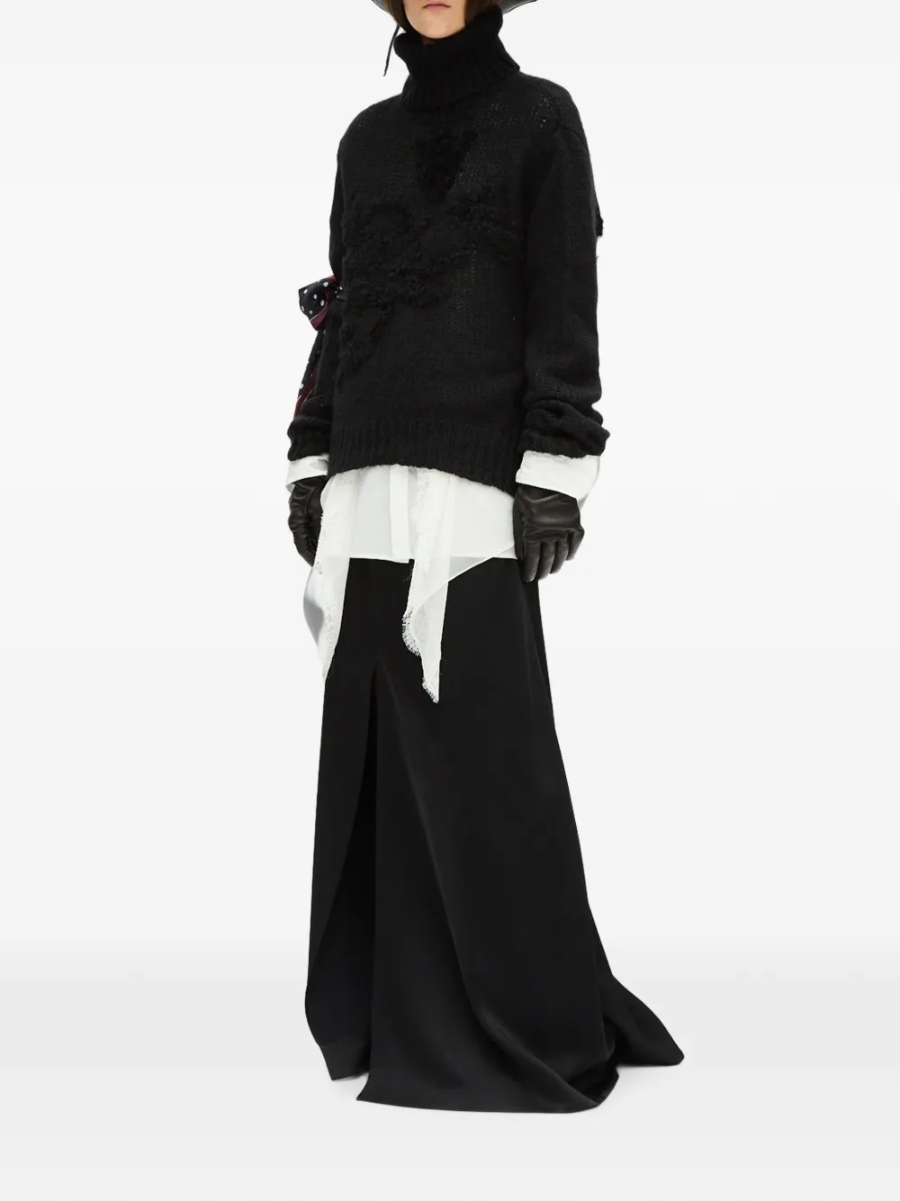 Ann Demeulemeester Sini blouse met kanten afwerking Wit