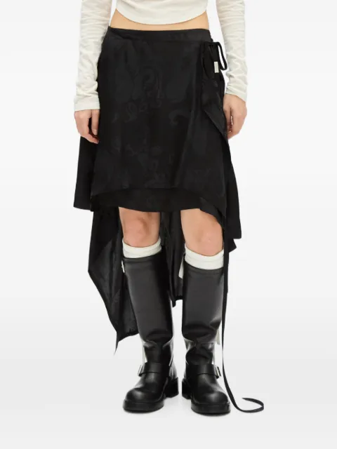 Ann Demeulemeester jupe asymétrique à motif cachemire