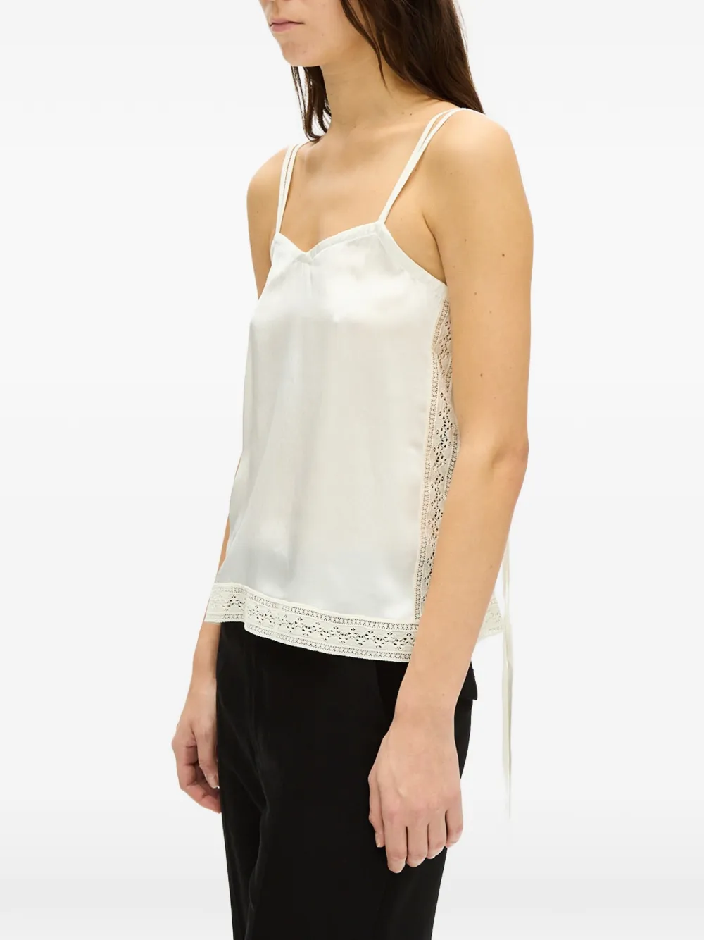 Ann Demeulemeester Zijden top Wit