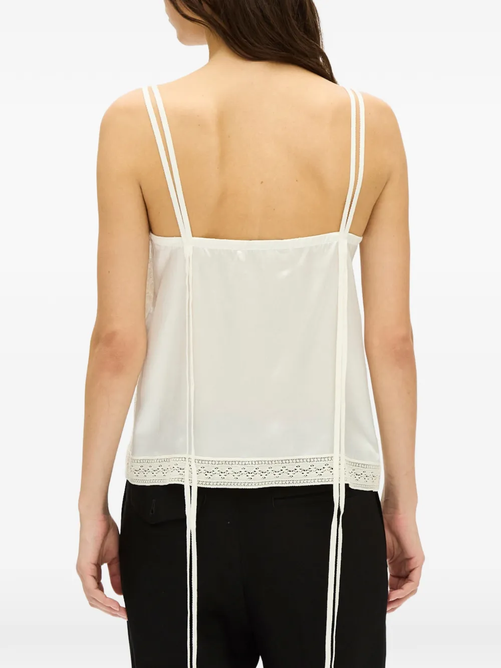 Ann Demeulemeester Zijden top Wit