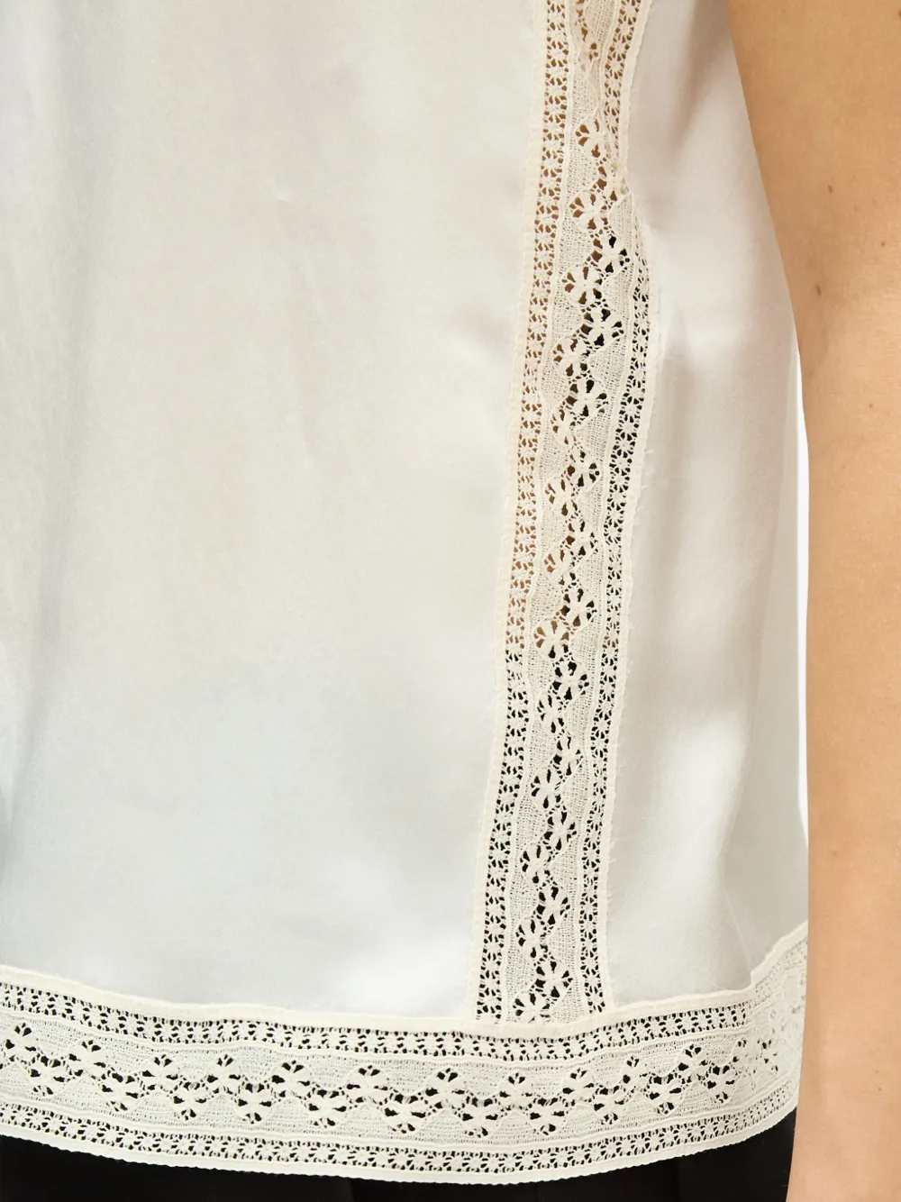 Ann Demeulemeester Zijden top Wit