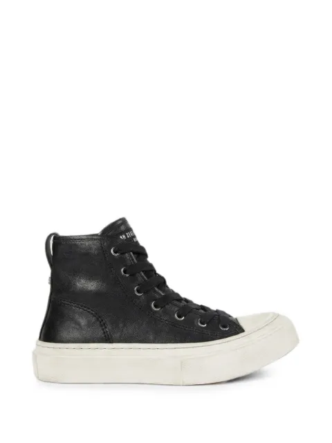Ann Demeulemeester grained leather high-top sneakers