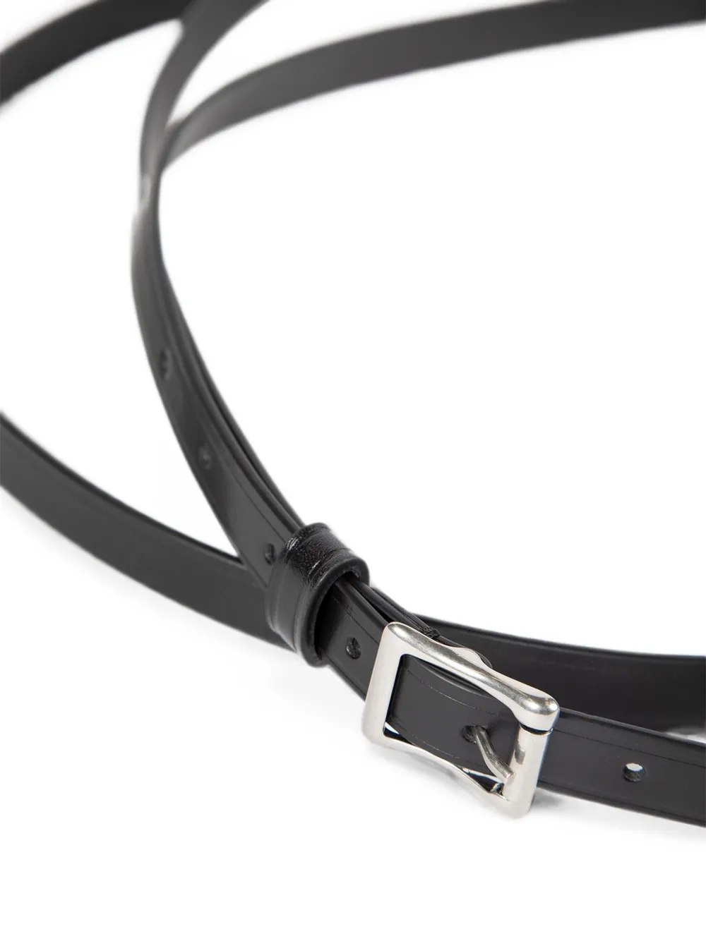 Ann Demeulemeester Adonica Calf Leather Belt in Black, view 3