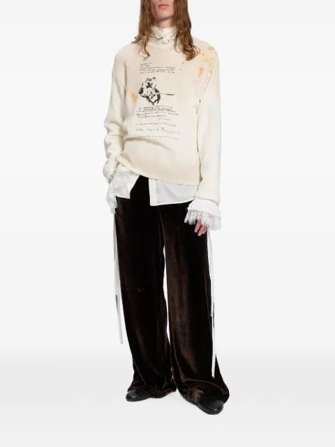 Ann Demeulemeester 에밀 디어 다이어리 롱슬리브 티셔츠