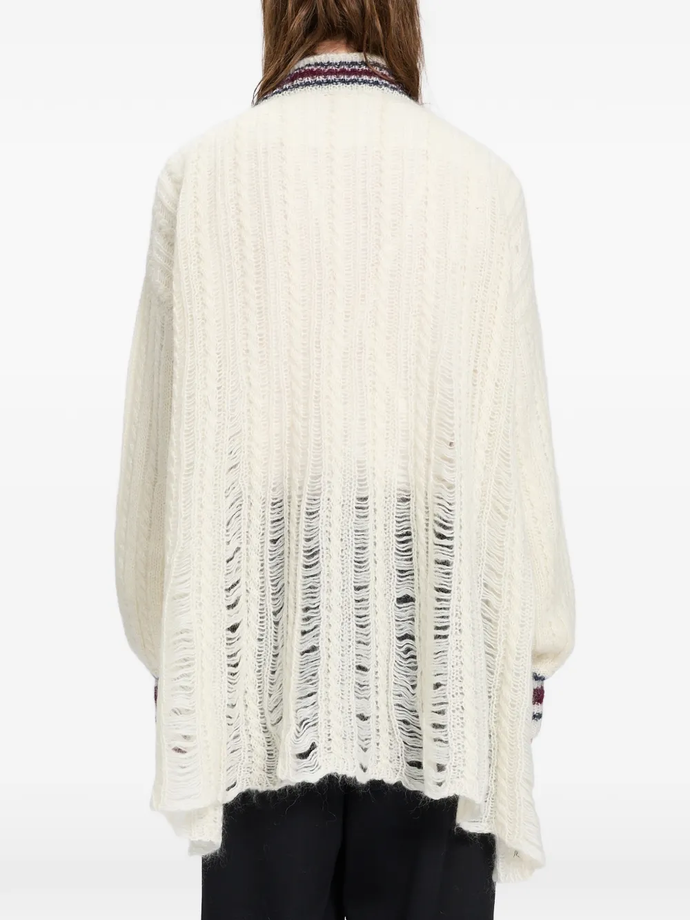Ann Demeulemeester Kabelgebreid vest Beige