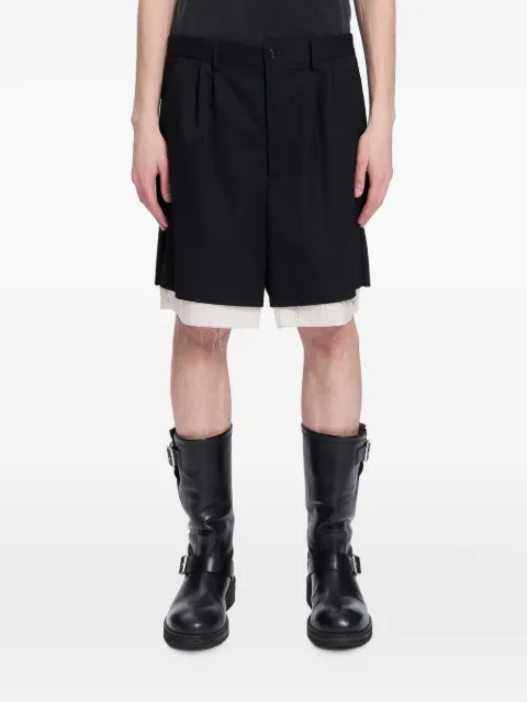 Ann Demeulemeester shorts a capas con pinzas