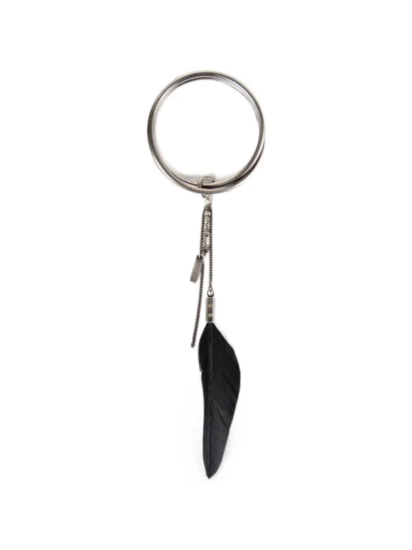 Ann Demeulemeester Vete Feather-pendant Chain-link Bracelet in Silver