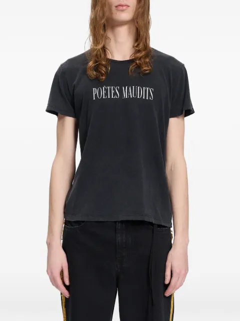 Ann Demeulemeester slogan-print washed-out T-shirt