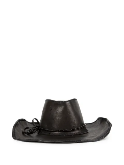 Ann Demeulemeester gorro con ribete trenzado