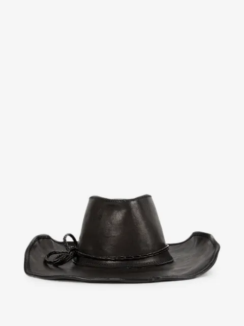 Ann Demeulemeester gorro con ribete trenzado
