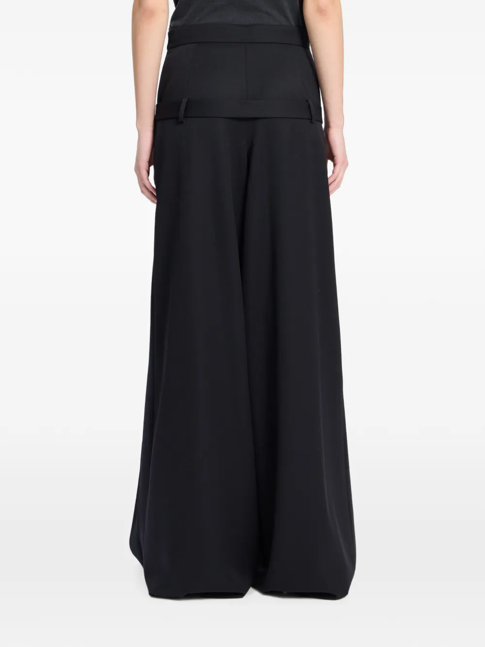 Ann Demeulemeester Plooibroek met ceintuur Zwart