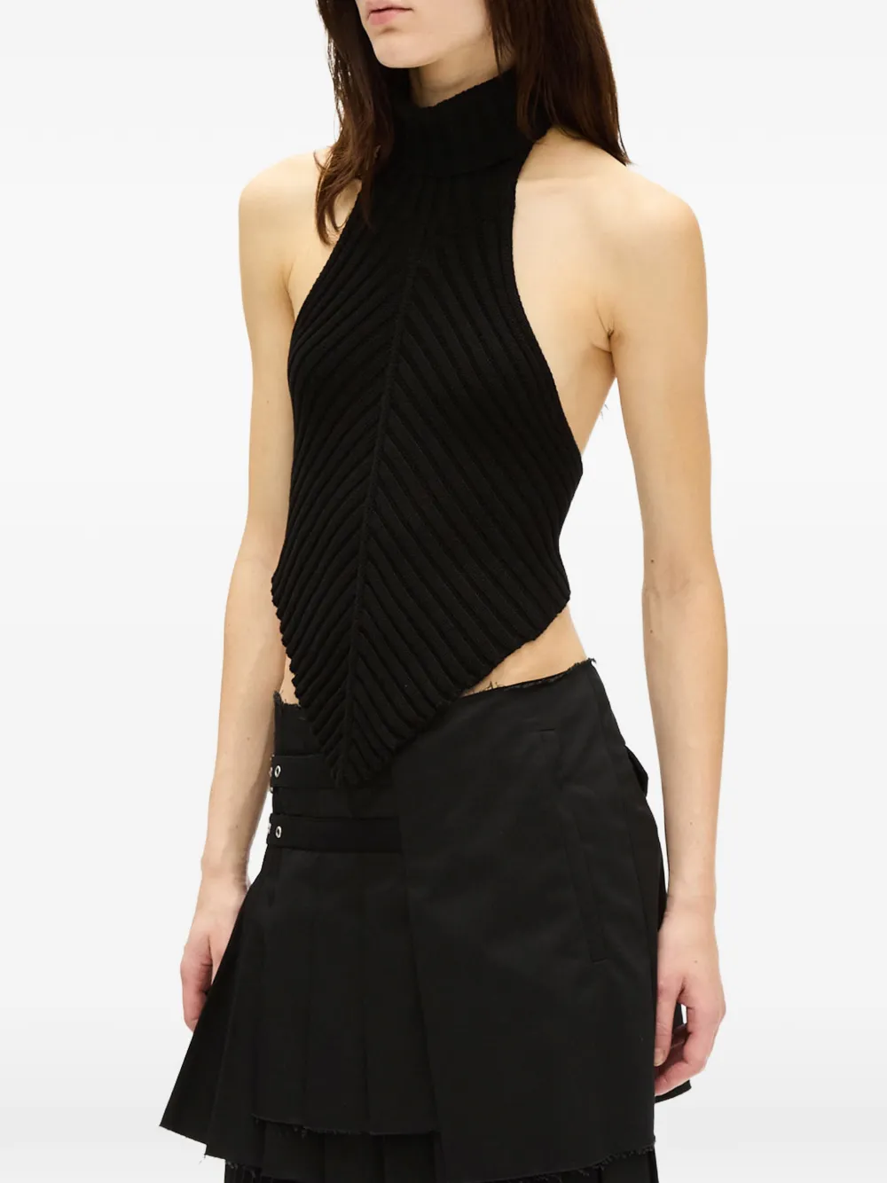 Ann Demeulemeester Almida top met halternek Zwart