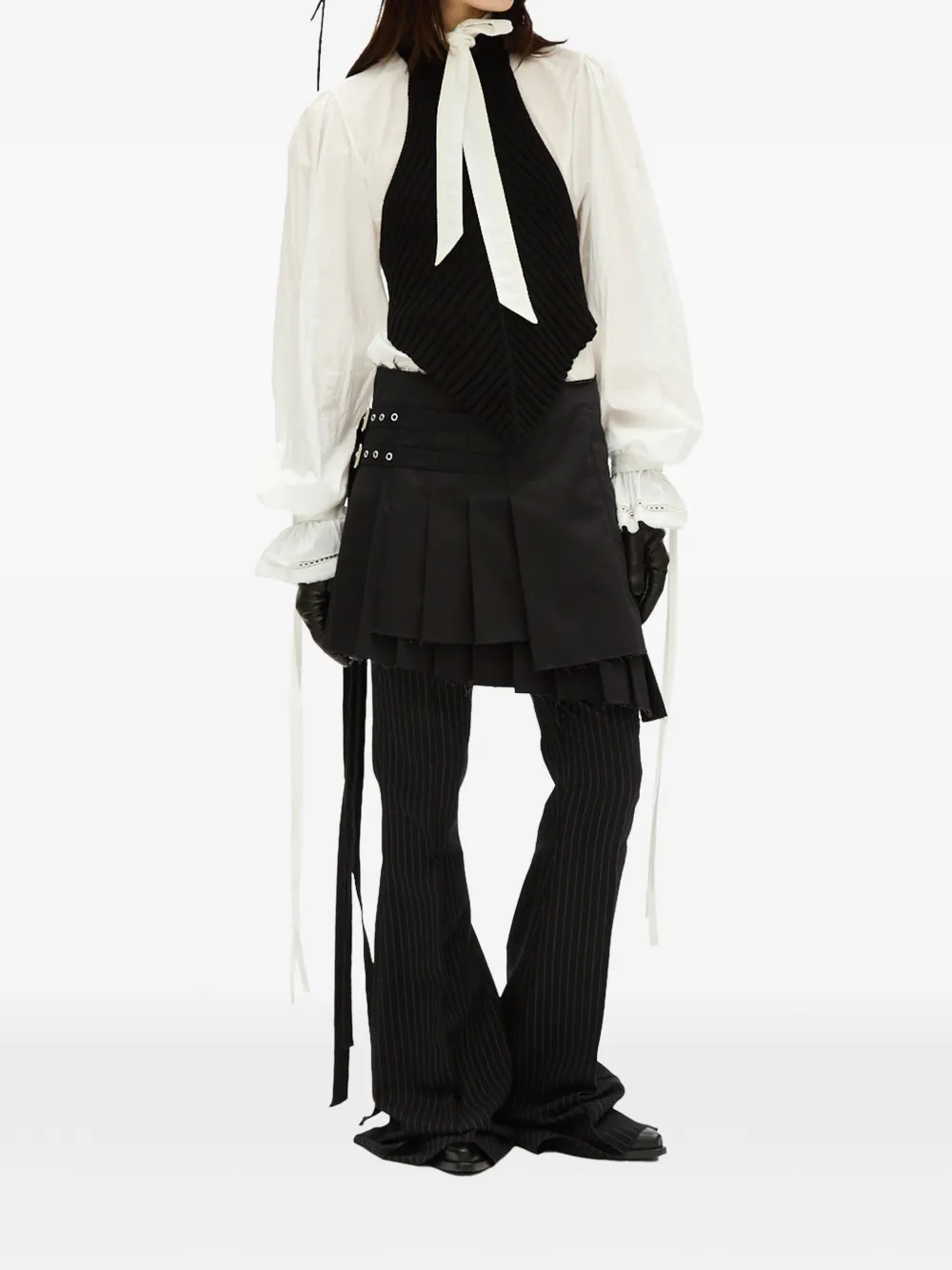 Ann Demeulemeester Almida top met halternek Zwart