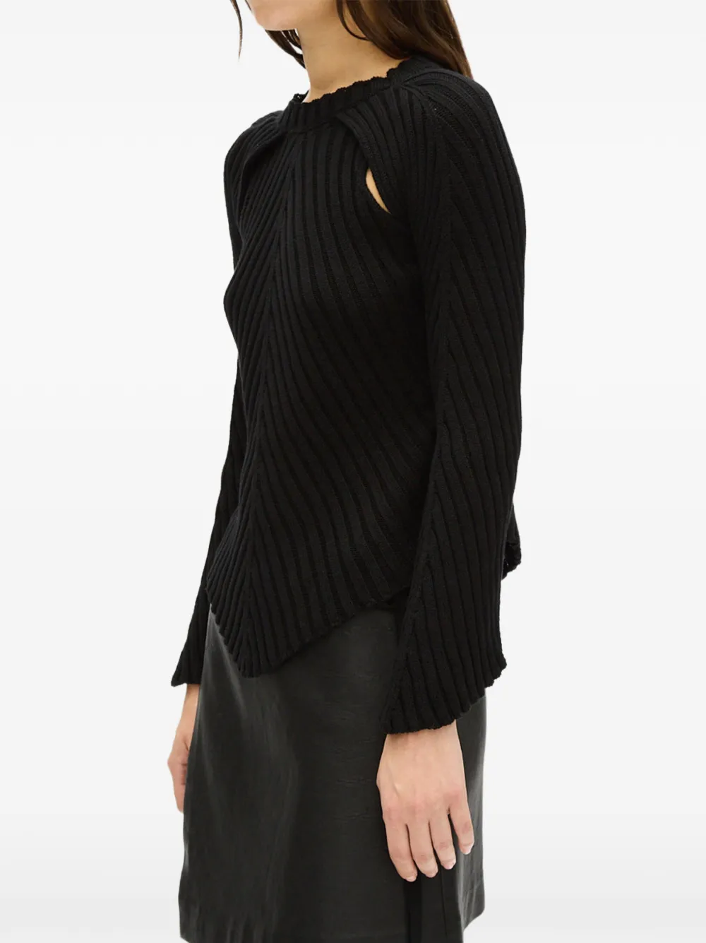 Ann Demeulemeester Trui met uitgesneden details Zwart