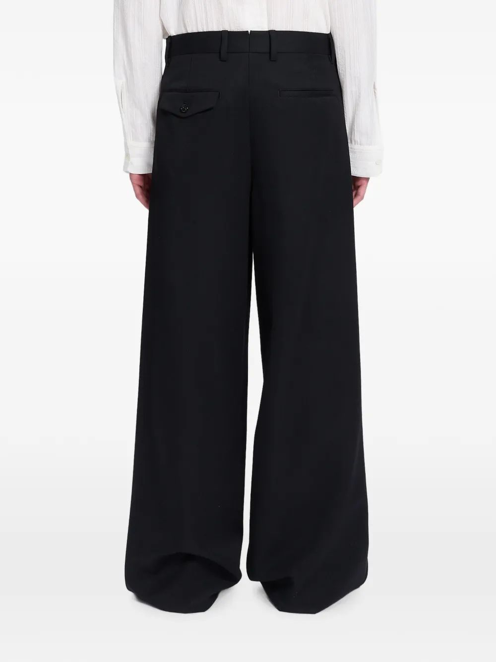Ann Demeulemeester Franck broek met wijde pijpen Zwart