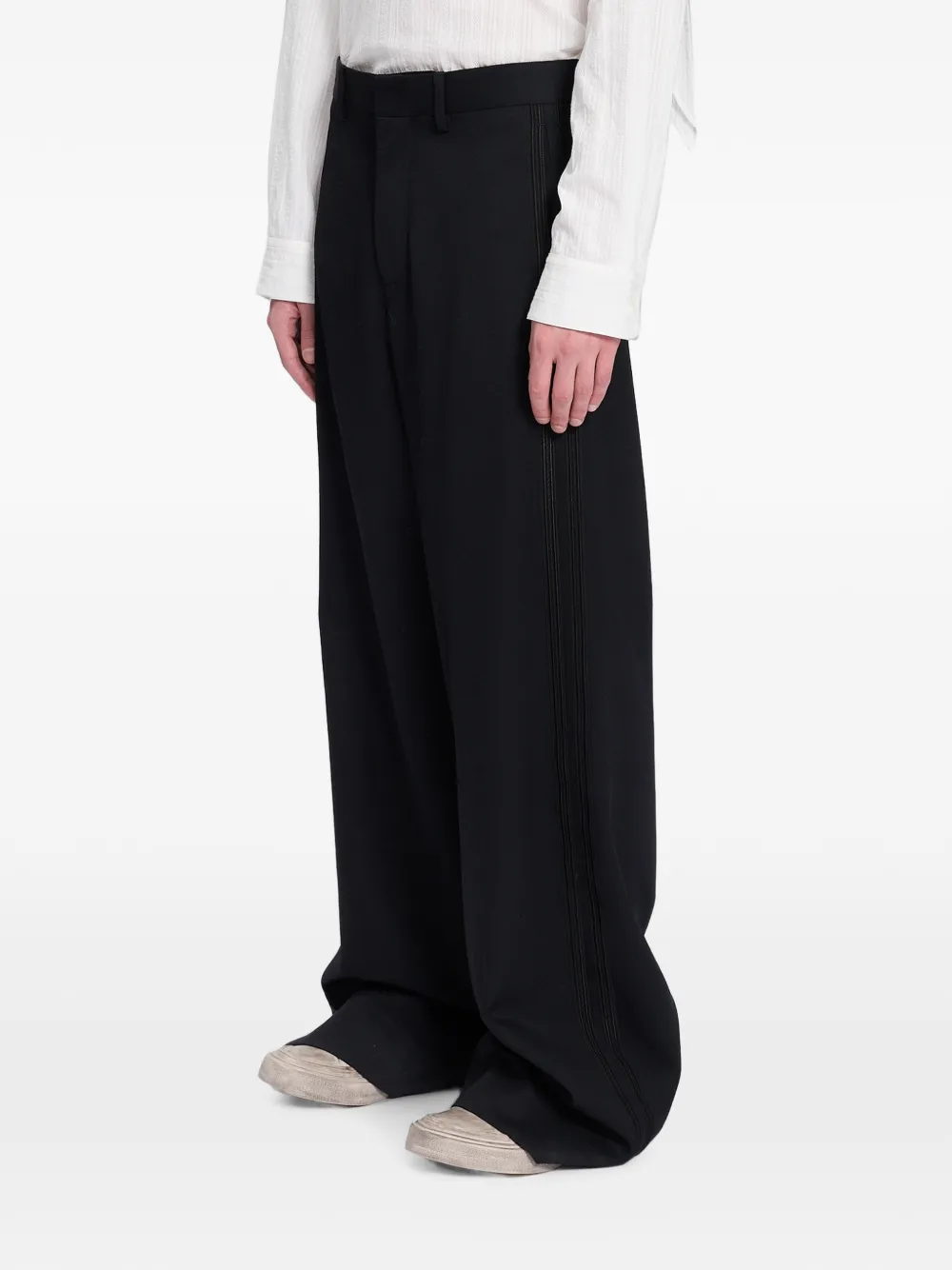 Ann Demeulemeester Franck broek met wijde pijpen Zwart