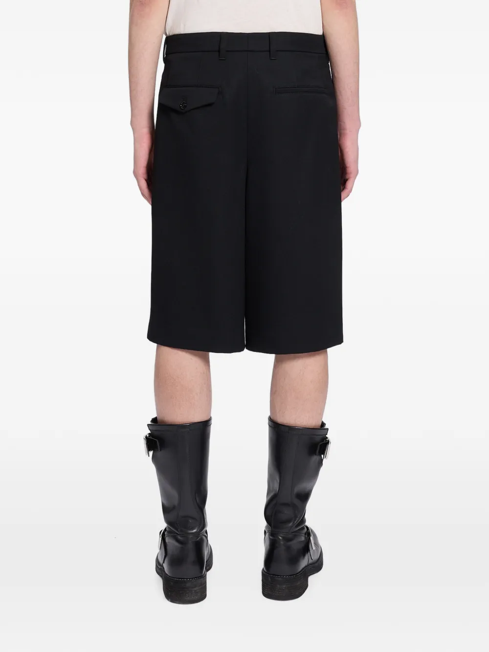 Ann Demeulemeester Geplooide shorts Zwart