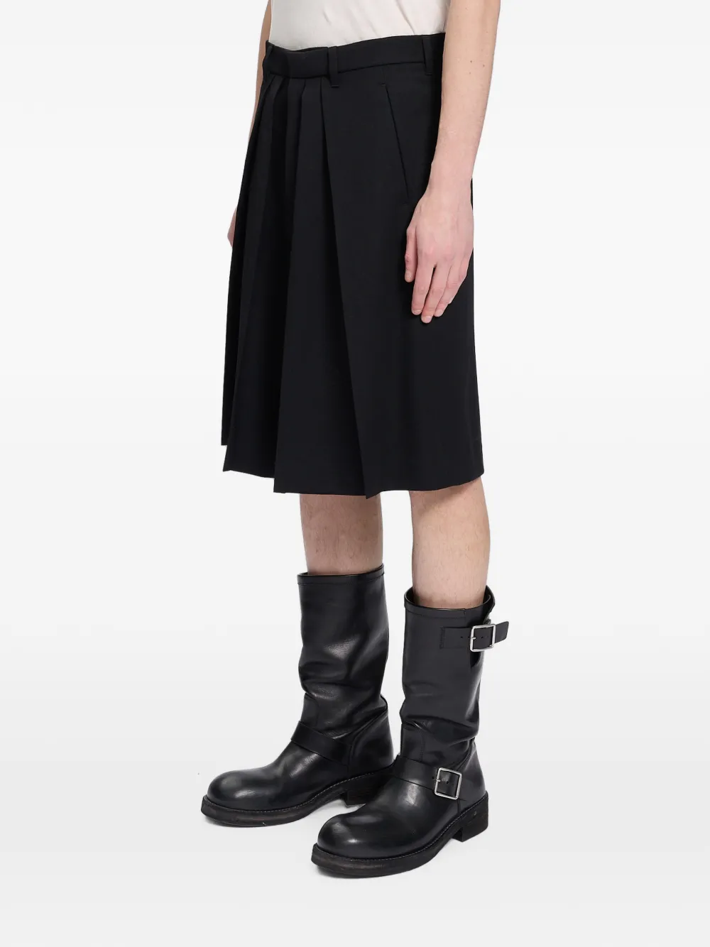 Ann Demeulemeester Geplooide shorts Zwart
