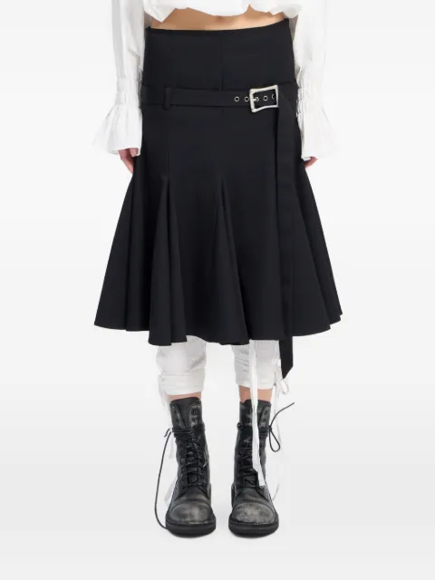 Ann Demeulemeester Helma belted pleated midi skirt