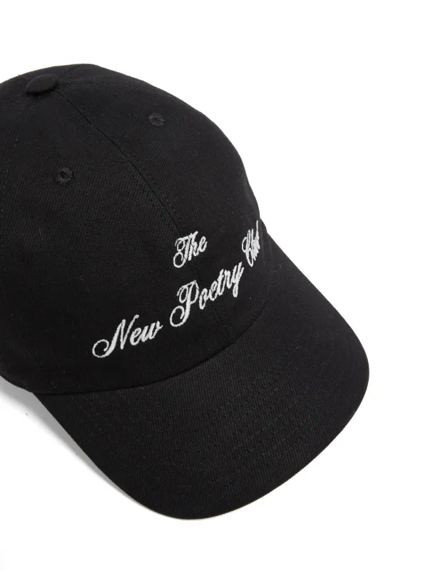 帽子 Ann Demeulemeester HAT. Ann Demeulemeester Embroidered Baseball Cap | Black | FARFETCH