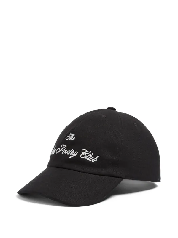 Ann Demeulemeester Embroidered Baseball Cap | Black | FARFETCH