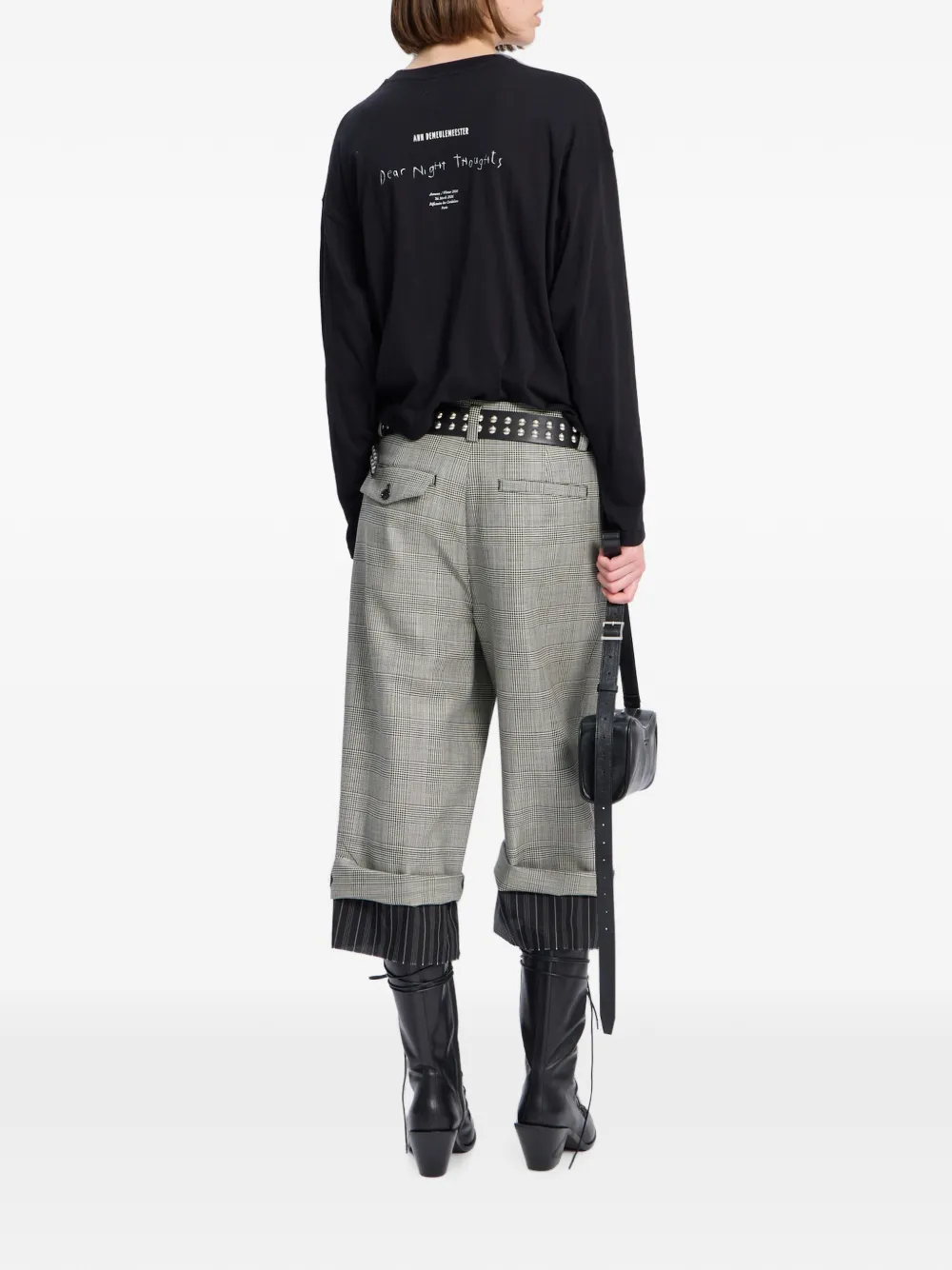 Ann Demeulemeester T-shirt met tekst Zwart
