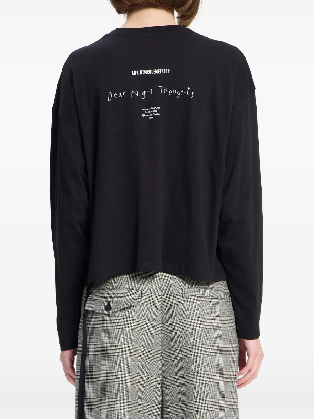 Ann Demeulemeester T-shirt met tekst Zwart