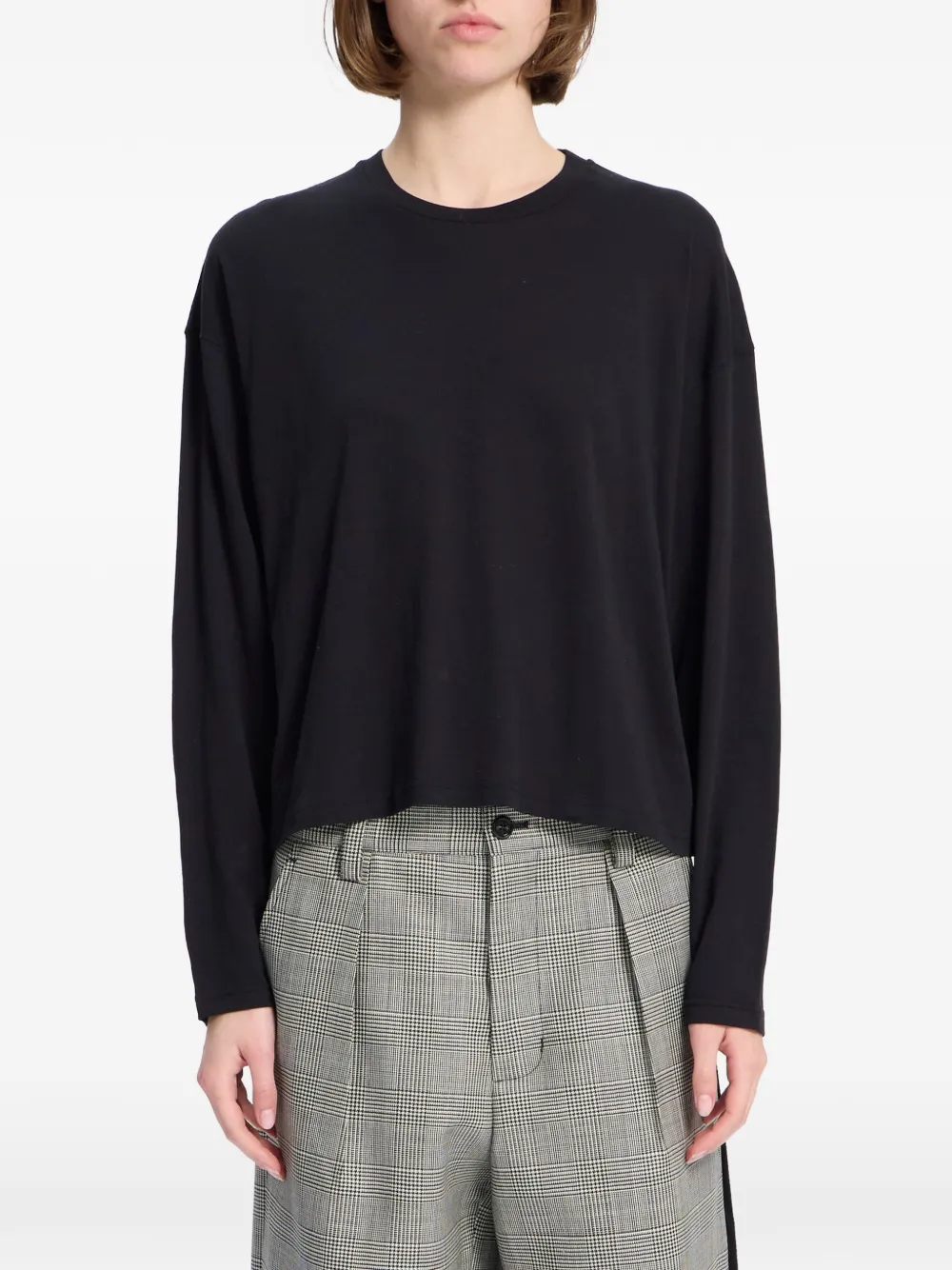 Ann Demeulemeester slogan-print long-sleeve T-shirt