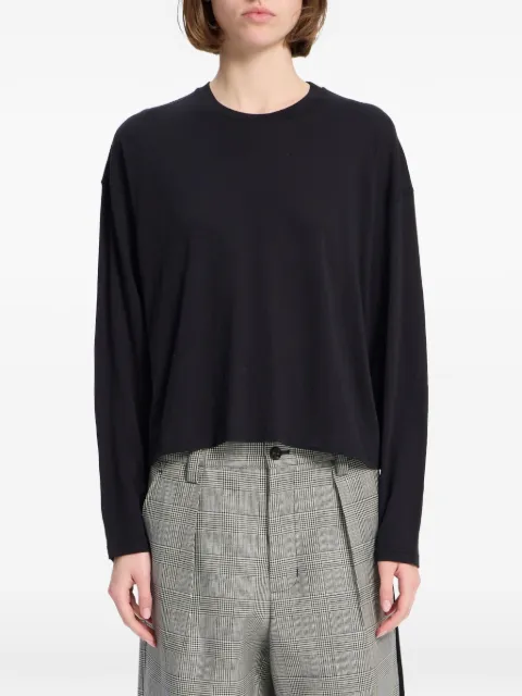 Ann Demeulemeester playera manga larga con eslogan estampado