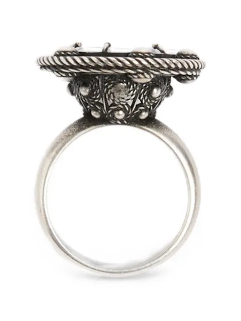 Ann Demeulemeester grained cabochon ring