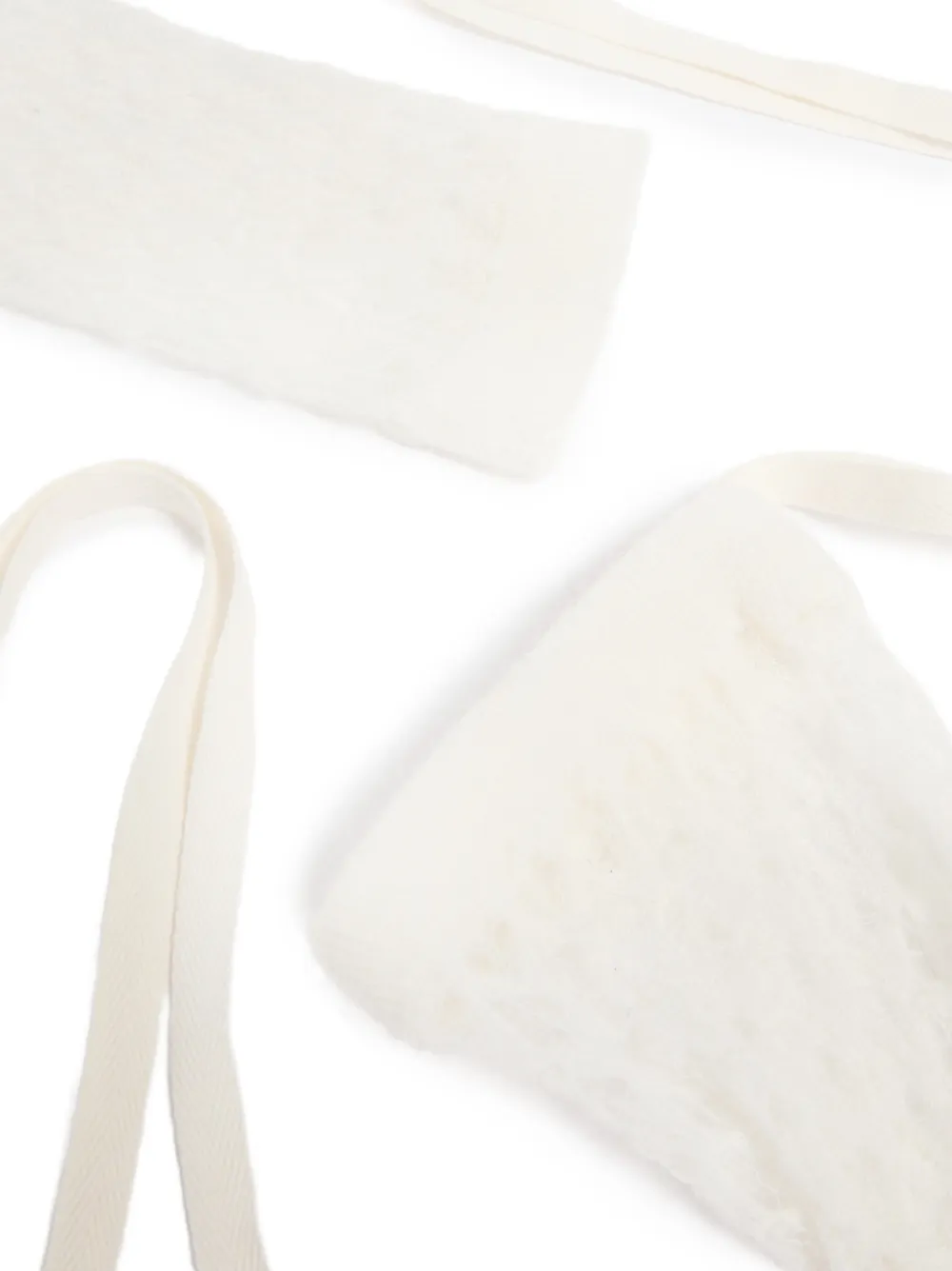 Ann Demeulemeester Beenwarmers met striksluiting Wit