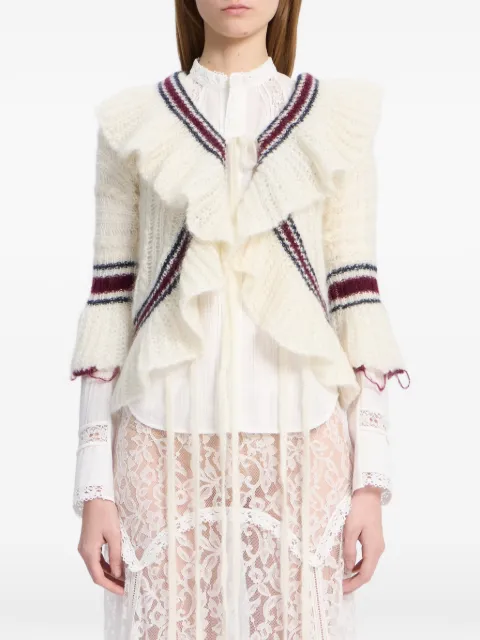 Ann Demeulemeester ruffled cable-knit cardigan
