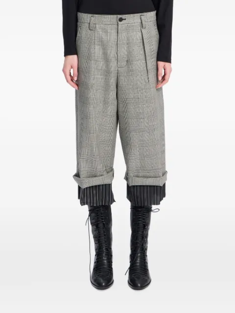 Ann Demeulemeester pantalones con motivo de cuadros