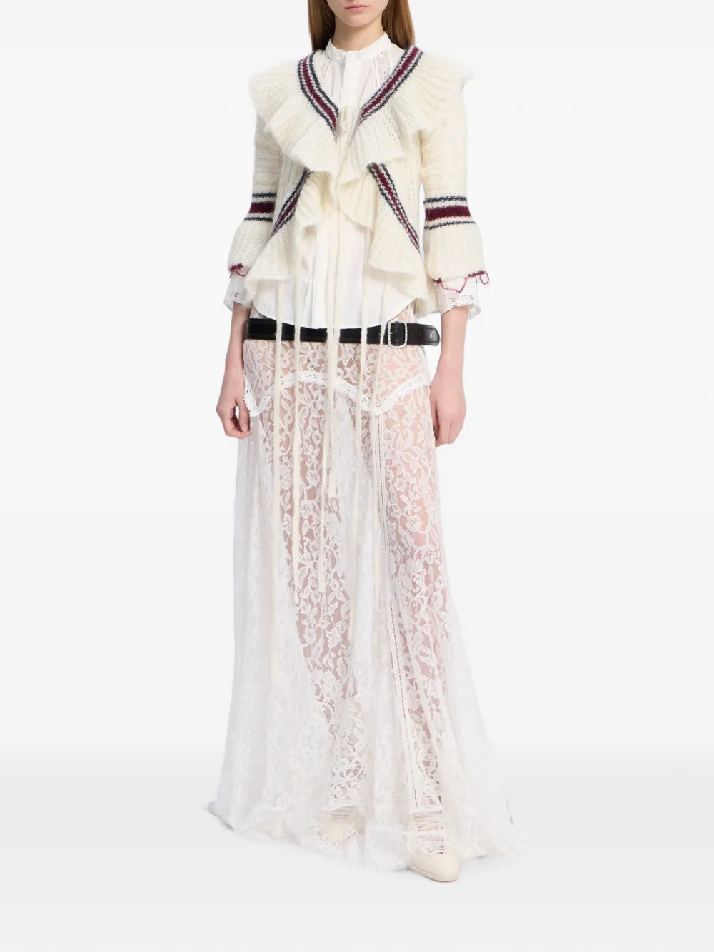 Ann Demeulemeester Storma blouse met kanten afwerking Wit