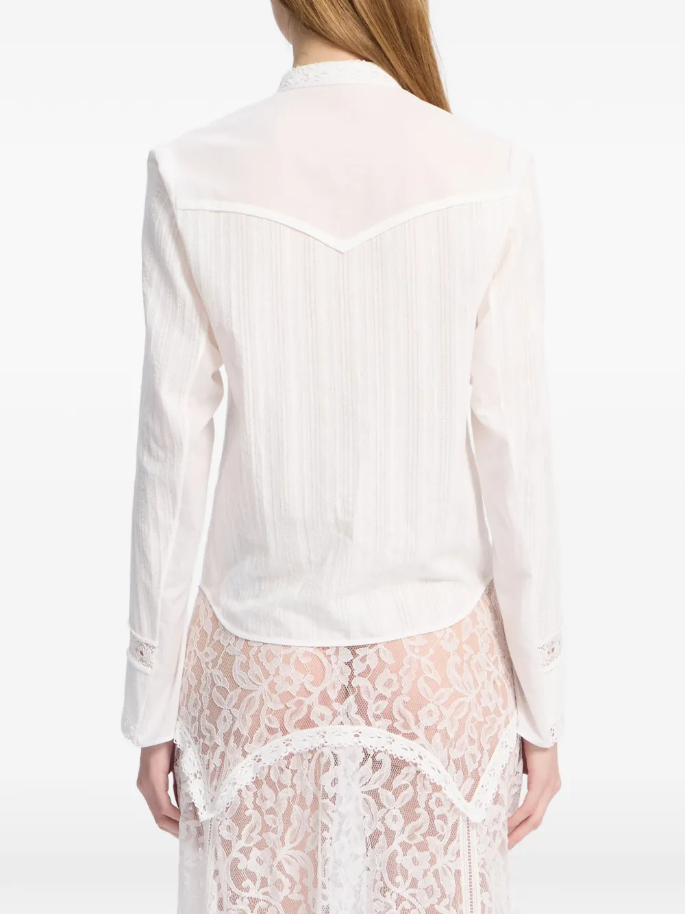 Ann Demeulemeester Storma blouse met kanten afwerking Wit