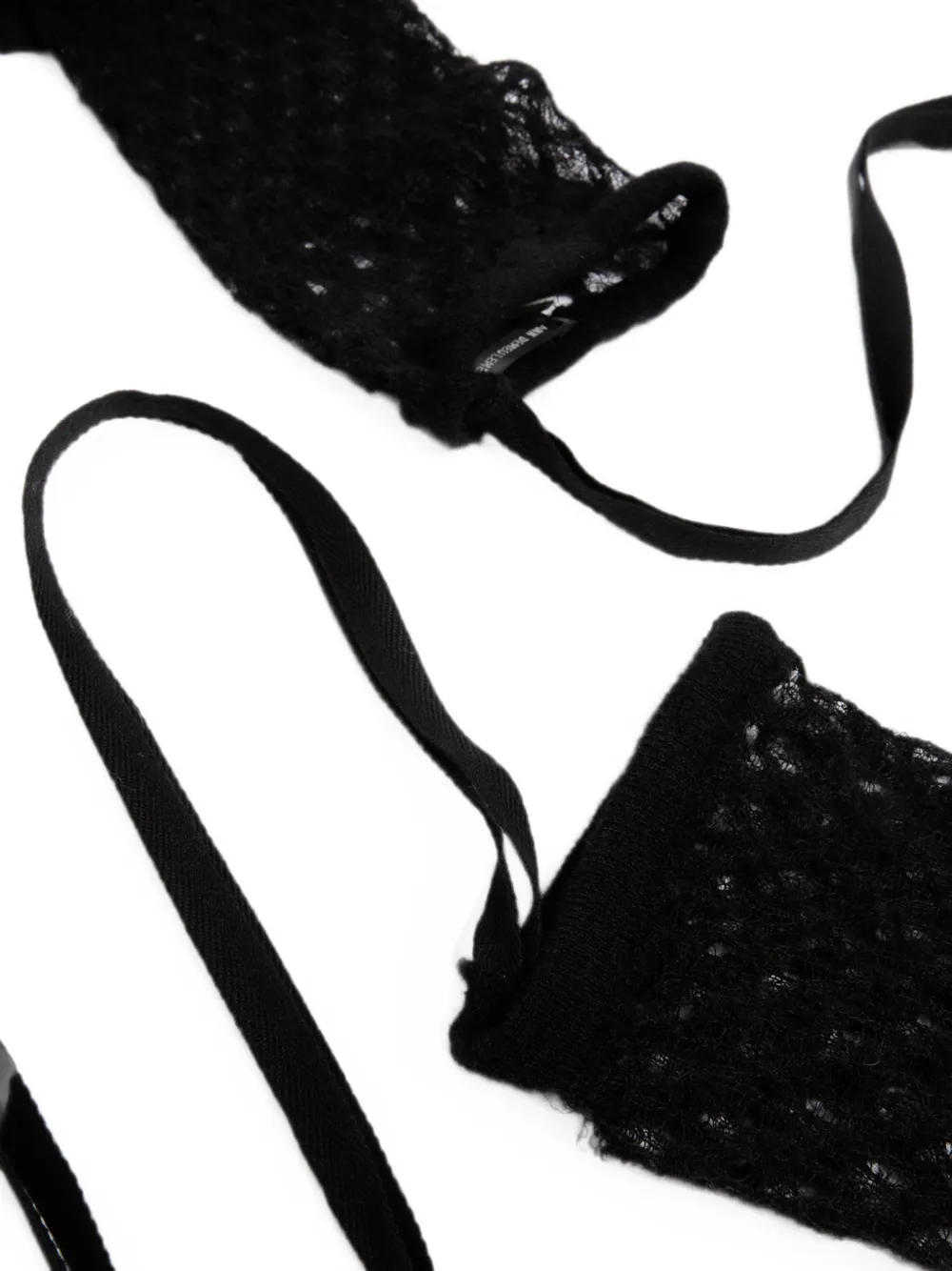 Ann Demeulemeester Tella ajoure gebreide beenwarmers Zwart