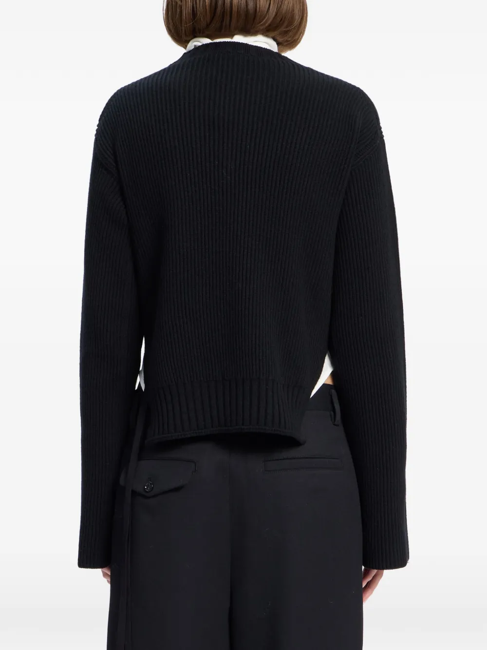 Ann Demeulemeester Kasjmier ribgebreide trui Zwart
