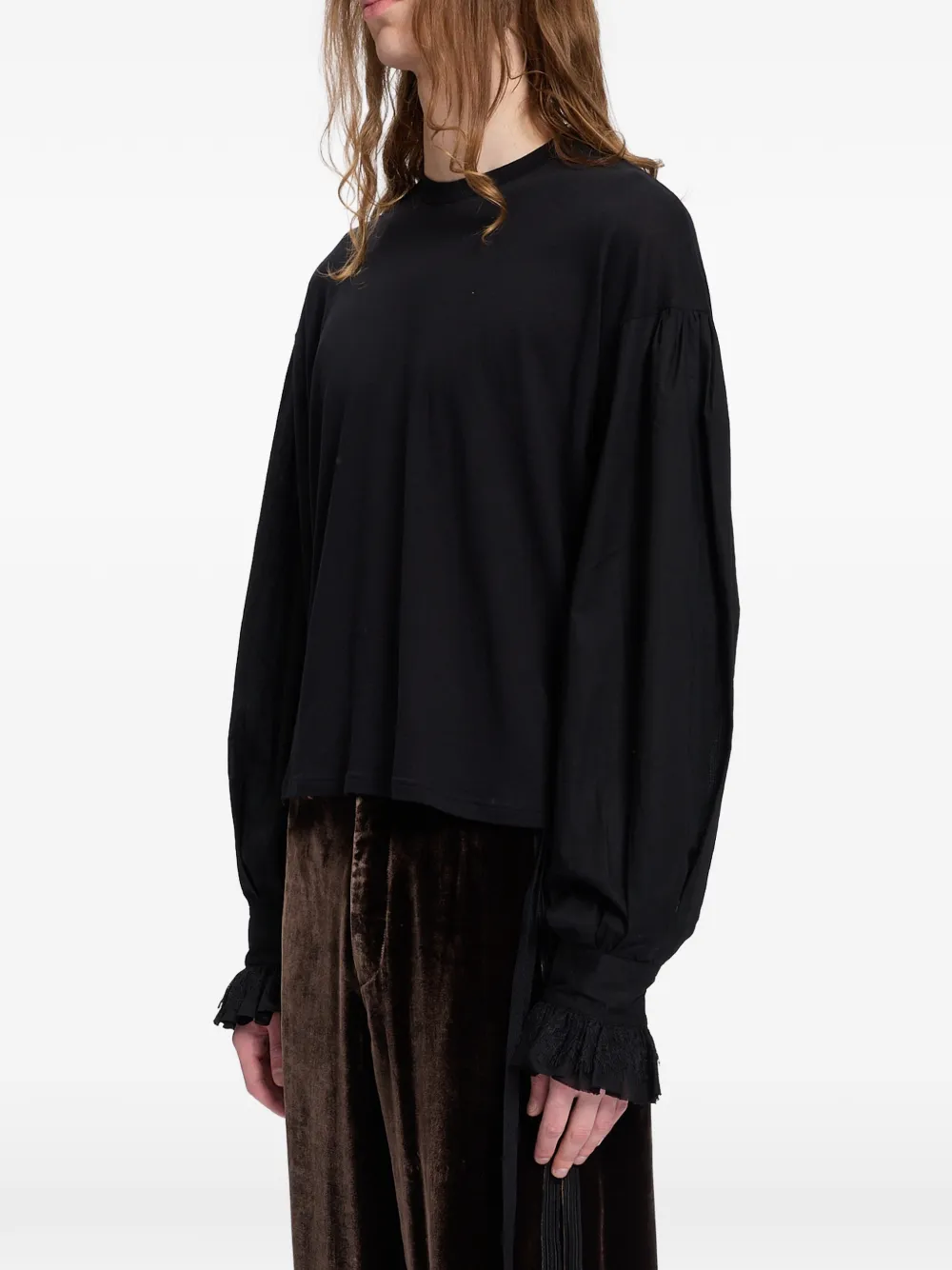 Ann Demeulemeester T-shirt met ronde hals Zwart