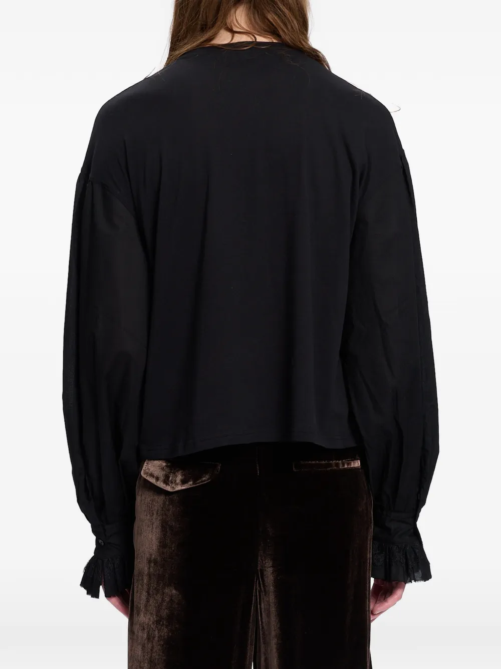Ann Demeulemeester T-shirt met ronde hals Zwart