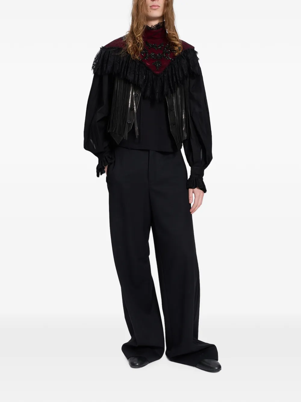 Ann Demeulemeester T-shirt met ronde hals Zwart