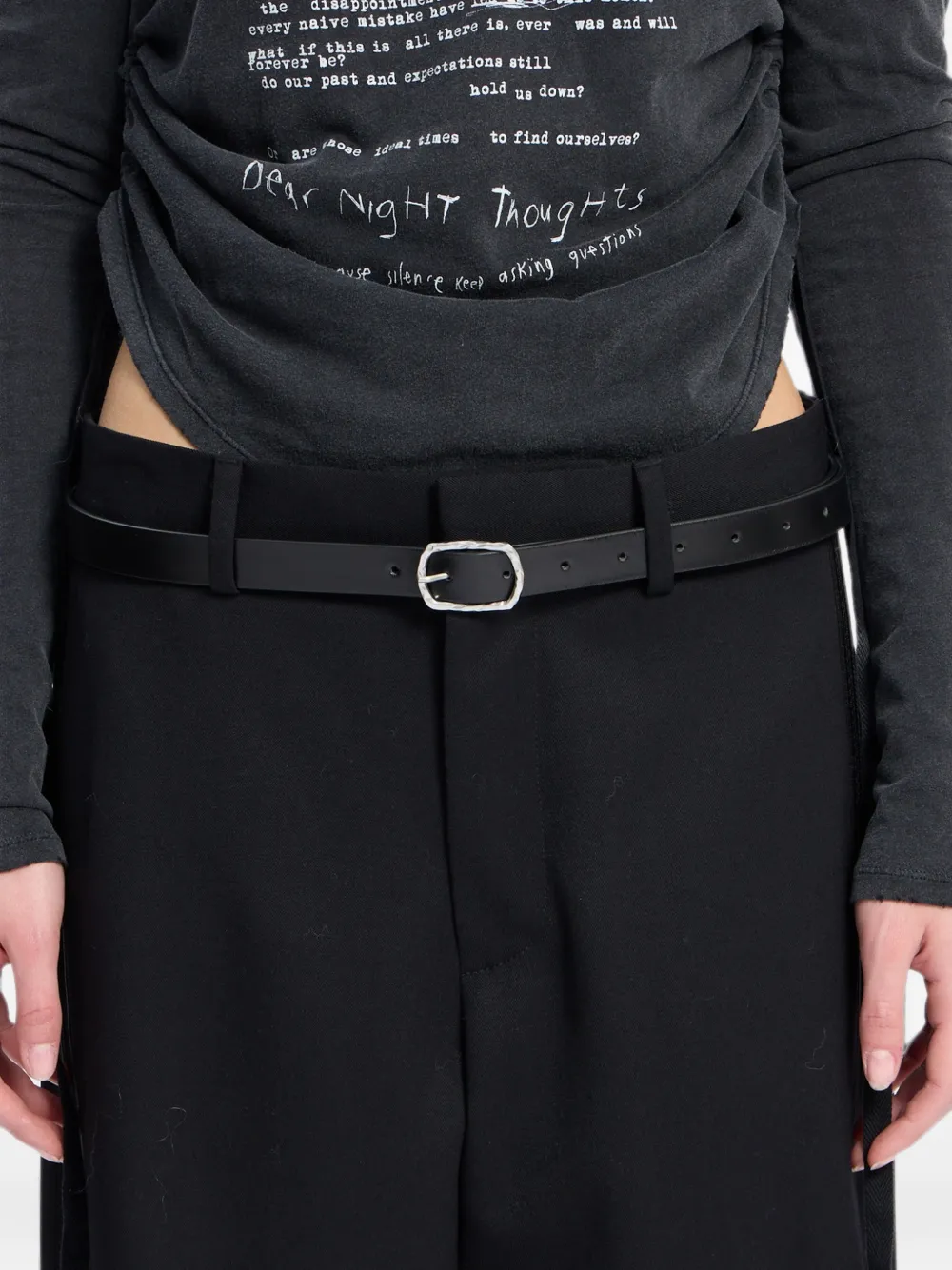 Ann Demeulemeester Leren gespriem Zwart