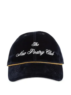 Ann Demeulemeester Embroidered Baseball Cap | Black | FARFETCH