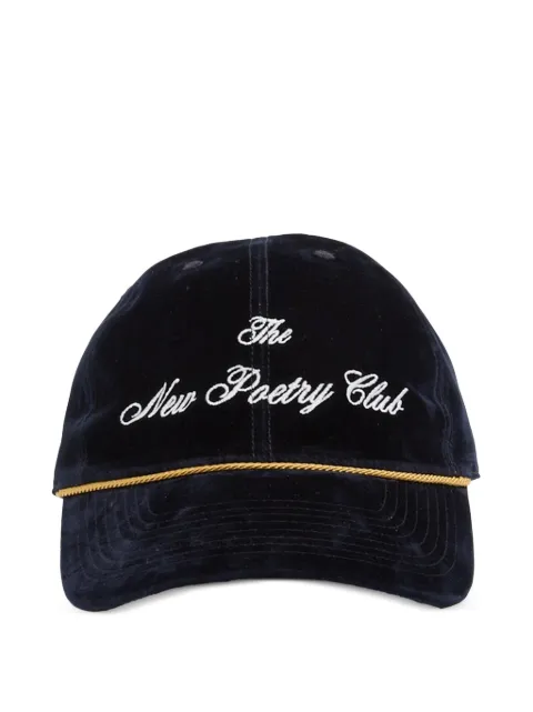 Ann Demeulemeester flocked cotton baseball cap