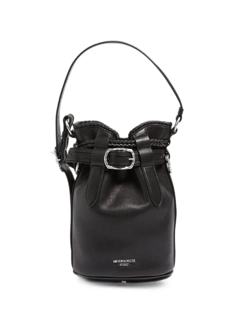 Ann Demeulemeester Borsa a secchiello con bordo intrecciato - Nero