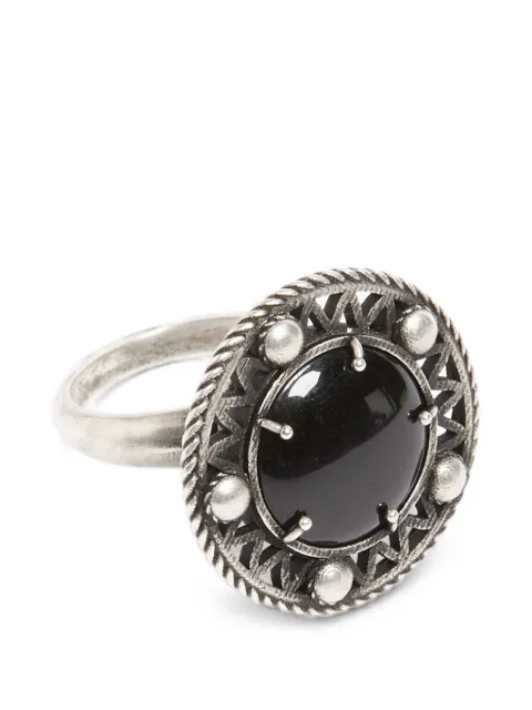 Ann Demeulemeester engraved-detail stone-embellished ring