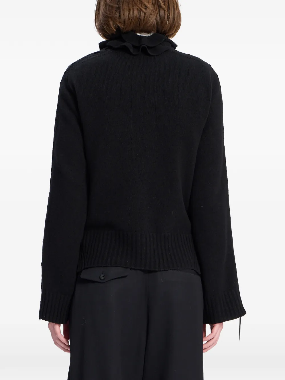 Ann Demeulemeester Trui met ruches Zwart
