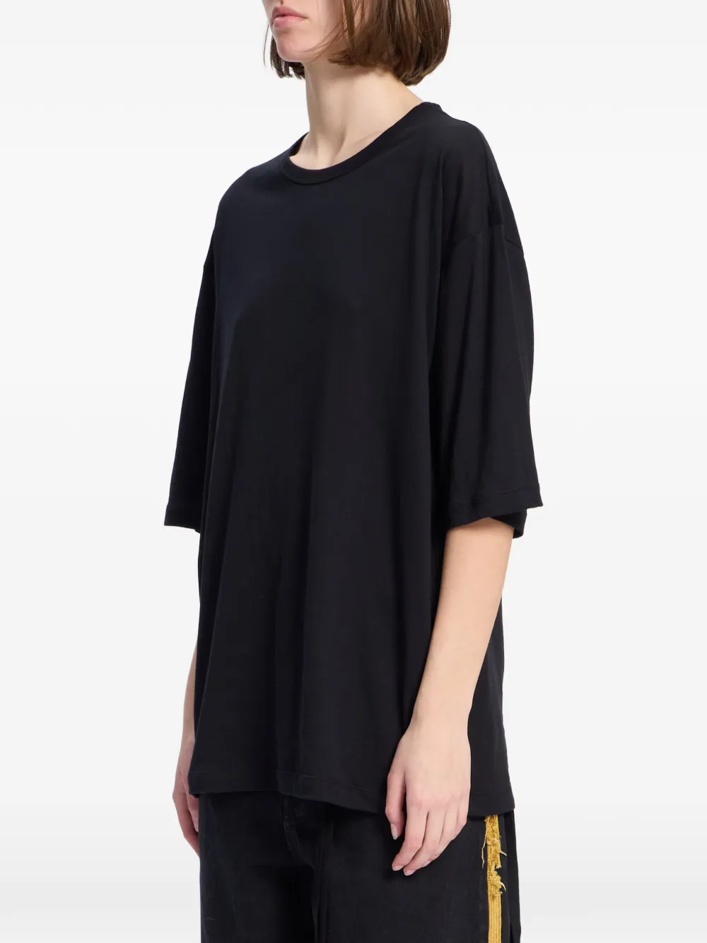 Ann Demeulemeester T-shirt met geborstelde afwerking Zwart