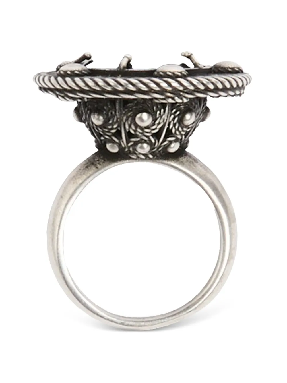 Ann Demeulemeester Anello con decorazione - Argento