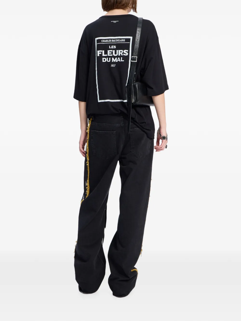 Ann Demeulemeester T-shirt met tekst Zwart