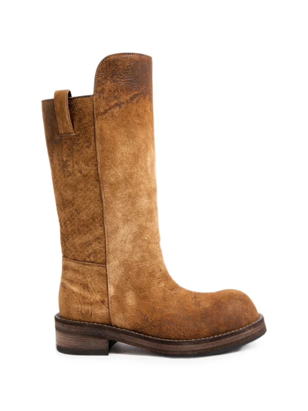 Ann Demeulemeester burned-finish suede boots